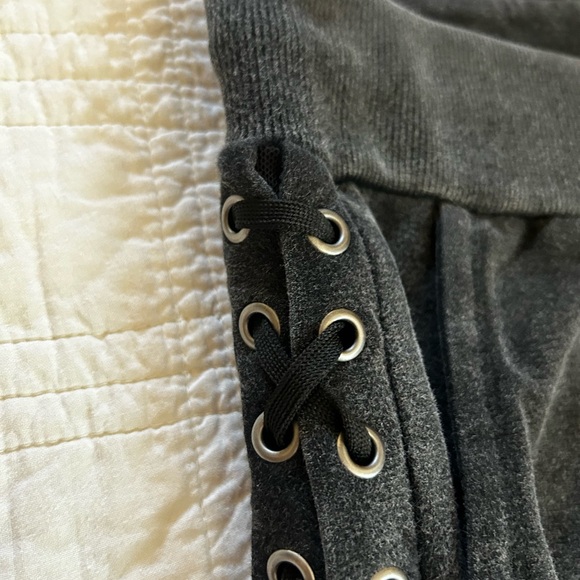 Blanc Noir Sweatpants. Braided sides. Unique! - Picture 5 of 10